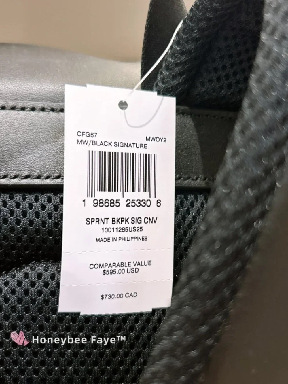Sprint Backpack In Signature Canvas CFG67